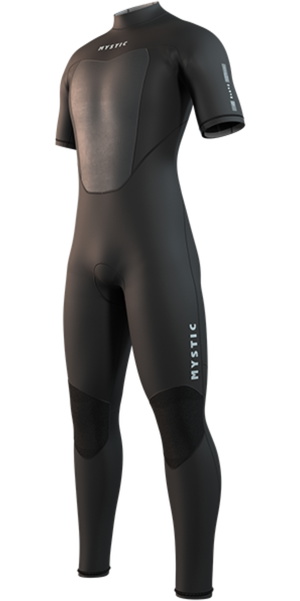 2026 Mystic Mens Brand 3/2mm Short Arm Back Zip Flatlock Wetsuit 35000.250033 - Black